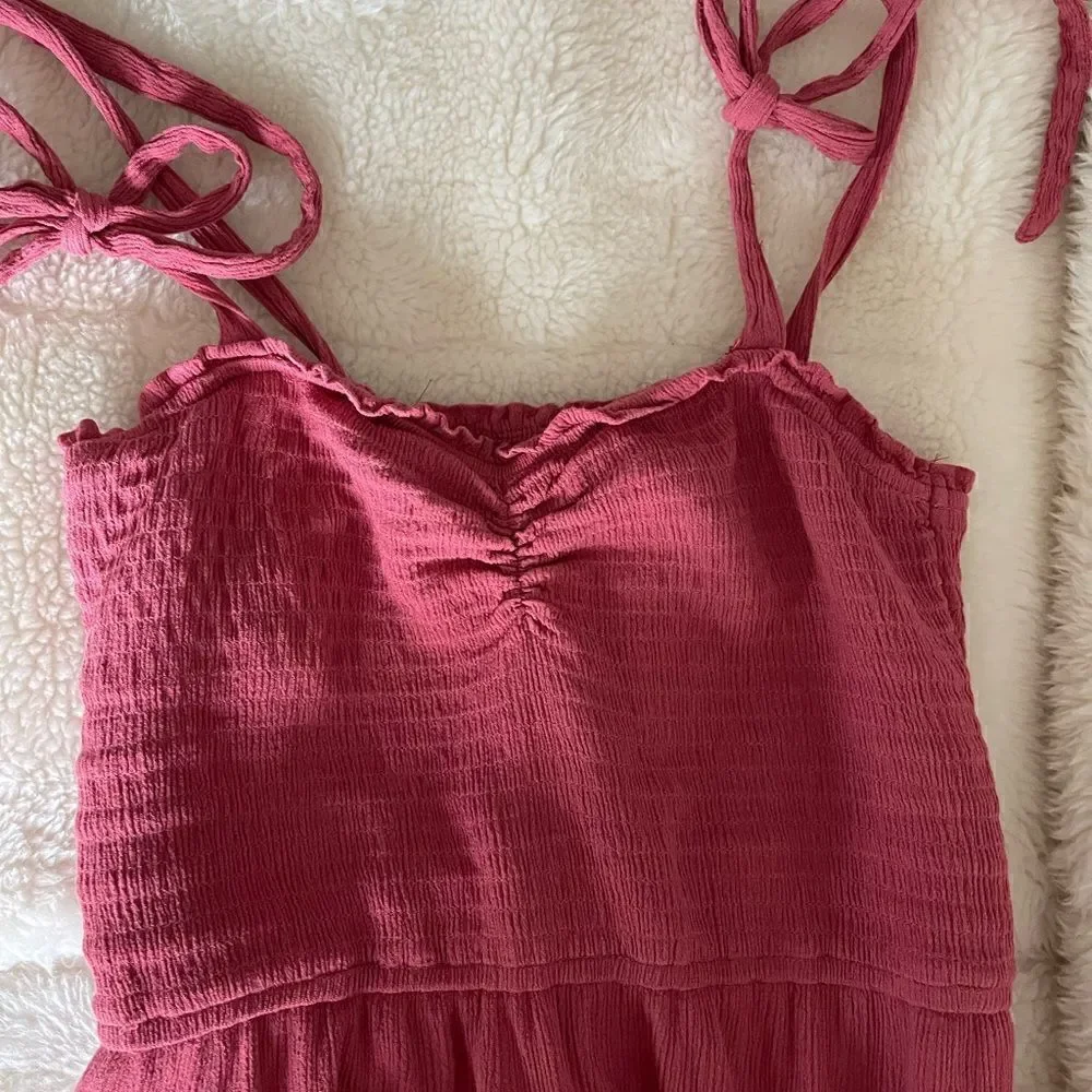 Becool Mauve Smocked Sun Dress | SZ S